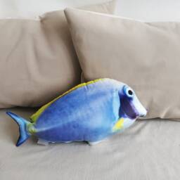 Unicorn Fish Pillow Blue Ocean Decor, Gift For Fisherman - thumbnail 2