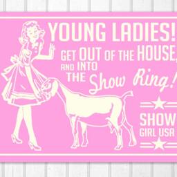 Show Dairy Goat Retro Hand Screened Wood Sign - thumbnail 3