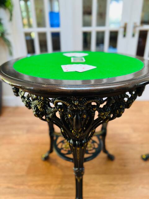 Cast Iron Pub Card Table - image 1