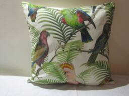 Designers Guild For Parrot & Palm Azure 100% Cotton Fabric Cushion Cover D1 - thumbnail 1