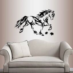 In-Style Decals Wall Vinyl Decal Home Decor Art Sticker Beautiful Horse Stallion Mustang Animal Room Removable Stylish Design 49 - thumbnail 1