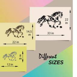 In-Style Decals Wall Vinyl Decal Home Decor Art Sticker Beautiful Horse Stallion Mustang Animal Room Removable Stylish Design 49 - thumbnail 2