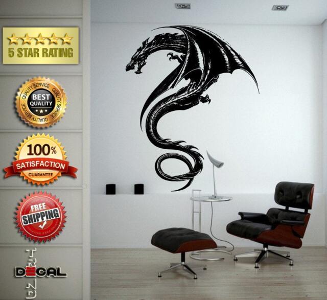 Dragon Flying Reptile Wall Decal Vinyl Sticker Mural Room Decor L1775 - image 1