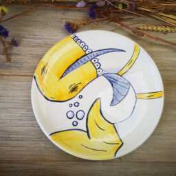 Set Of 7 Hand-Painted Ceramic Plates/Wall Art Portuguese Pottery - thumbnail 2
