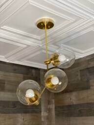 Pleiades Zodiac 3 Light 6 Inch Globe Mid Century Industrial Chandelier