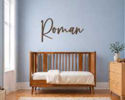 Custom Wood Baby Name Sign Personalised Nursery Sign, Wooden Wall Decor, Room Mdf Sign - thumbnail 1