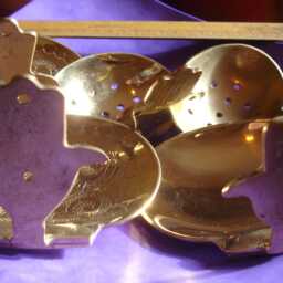 Moroccan Brass Gold Colour Wall Mounted Soap Dish Holder With Hamsa Hand - Various - thumbnail 2