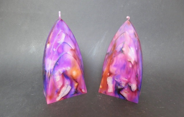 Handmade Candles, Decorative Purple Candles - image 1
