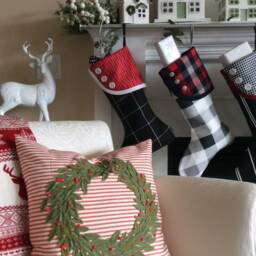 Christmas Wreath Pillow Cover Farmhouse Holiday Decor - thumbnail 4