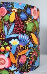 Handmade Floral Bird Lampshade, Tropical Pattern Fabric, 30cm Or 35cm, For Lamp Ceiling