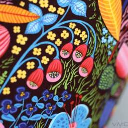 Colourful Floral Lampshade 30cm Or 35cm Fabric Light Lamp Shade Handmade By Vivid Shades, Stunning Flower Pattern Drum Ceiling Funky - thumbnail 3