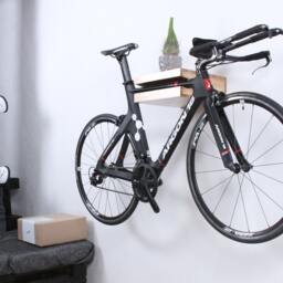 Wooden Bike Shelf/Wall Mount Rack Holder Wood Bicycle Stand - thumbnail 2
