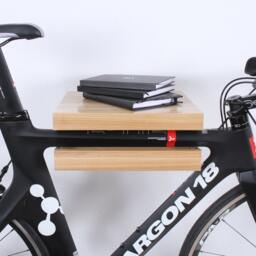 Wooden Bike Shelf/Wall Mount Rack Holder Wood Bicycle Stand - thumbnail 3