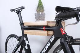 Wooden Bike Shelf/Wall Mount Rack Holder Wood Bicycle Stand - thumbnail 1