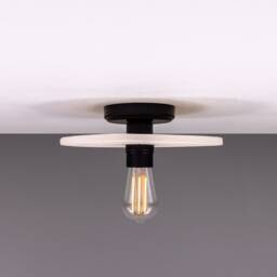 Bog Oak Organic Ceramic Disc Ceiling Light Matte White Striped 11 - thumbnail 4