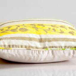 Designer's Decorative Pillow Cover, Designers Guild Fabric, Throw Green & Yellow Cover - thumbnail 3
