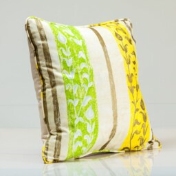 Designer's Decorative Pillow Cover, Designers Guild Fabric, Throw Green & Yellow Cover - thumbnail 2