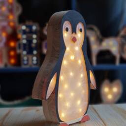 Adorable Penguin Night Light For Kids' Room - Cozy Bedroom Lamp, Nursery Decor, Soft Illumination - thumbnail 3