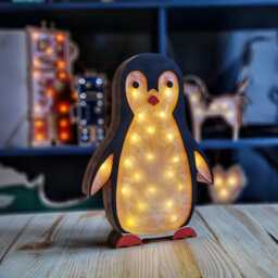 Adorable Penguin Night Light For Kids' Room - Cozy Bedroom Lamp, Nursery Decor, Soft Illumination - thumbnail 2