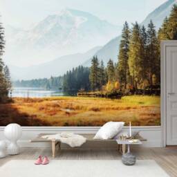 Autumn Mountain Scenery Wallpaper, Peel & Stick Wall Mural - thumbnail 3