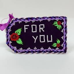 Beaded Christmas Ornament Tag Shape With For You On Front - thumbnail 4
