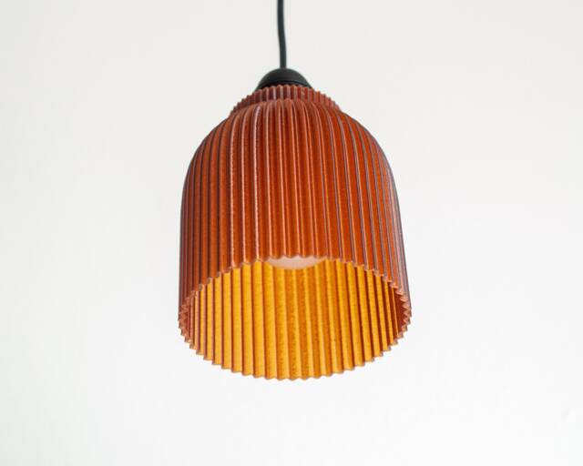 Pendant Lampshade Amber - Retro Minimal Design, Hanging Pendant Lamp Led Only - image 1