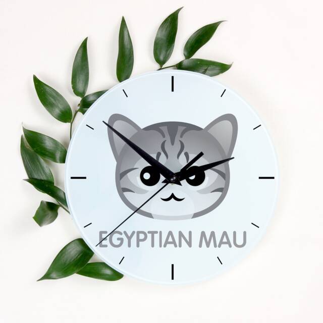 A Clock With A Egyptian Mau Cat. New Collection The Cute Art-Dog Cat - image 1