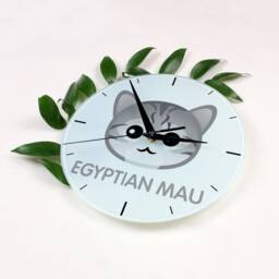 A Clock With A Egyptian Mau Cat. New Collection The Cute Art-Dog Cat - thumbnail 2
