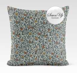 Outdoor Cushion Cover 28 Sizes William Morris Pomegranate & Birds Tourmaline Handmade Trees Leaf Leaves Fruit Gift Waterproof Conservatory - thumbnail 1