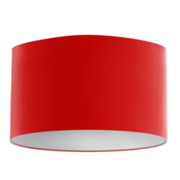 Velvet Lampshade - Scarlet Red With White Lining, Handmade Lampshades, Table Lamp Shade - thumbnail 1