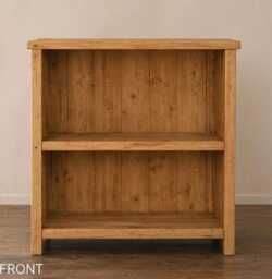 Small Solid Wood Display Unit - Entry Way Storage Shoe Store Miniature Bookcase Rustic Design - thumbnail 3