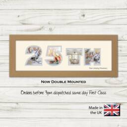 25Th Photo Frame Anniversary Number Silver Wedding Special Gift 860A By Photos in A Word - thumbnail 1