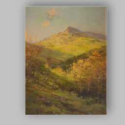 Sunlit Green Mountain Valley Scenic Landscape Canvas Wall Art Print Decor Picture Ready To Hang - thumbnail 1