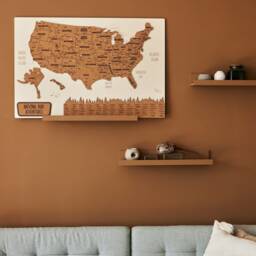 National Park Map Usa Map, Push Pin Apartment Decor, Wood Of United States Wooden Wall Art 5Th Anniversary Gift - thumbnail 3