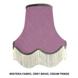 Purple Wisteria Fabric Lampshade Handmade For Table Floor Standard Lamp Bases Wall Light Fixtures Chandeliers - thumbnail 3