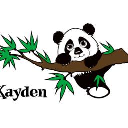 Personalized Kids Panda Vinyl Wall Art Decal Sticker - 4 Color - thumbnail 2