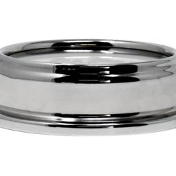 Tabic Roman Numeral Clock, Chrome Plated Brass Heavy & Electroplated With Chromium - 1/2Kg, Handmade in England - thumbnail 3