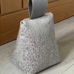 A Collection Of Stylish Contemporary Door Stops Jacquards & Textural Fabrics Beige Silver Taupe Greys - thumbnail 3