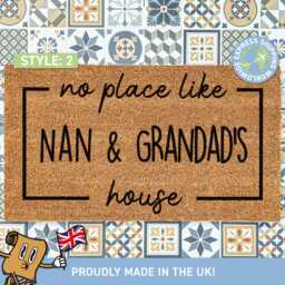 There's No Place Like Nanny & Grandad's Doormat, Custom Grandparents Welcome Door Mat, Day Gift, Mothers Day, Fathers - thumbnail 3