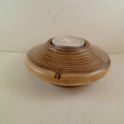 Acacia Wood Candlestick Bta2