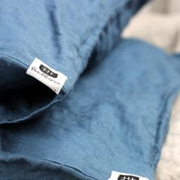 Softened Linen Pillowcase Blue Indigo Envelope Pillow Cover - thumbnail 2