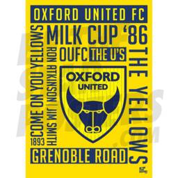 Oxford United Fc Word Poster - Officially Licensed Product - thumbnail 1