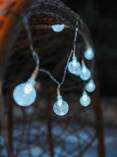 10Led Solar Bubble White String Lights Outdoor Garden Decor Decoration Eco Light - image 1