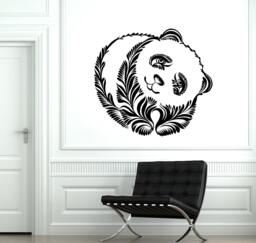 Wall Decal Panda Beer Animal Ornament Tribal Mural Vinyl Sticker 1895Dz - thumbnail 1
