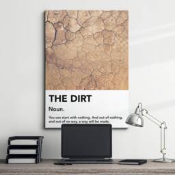 The Dirt Definition Quote Minimal Motivational Inspirational, Framed Canvas Wall Art Poster Print, Home Office & Room Decor, Gift Idea - thumbnail 1