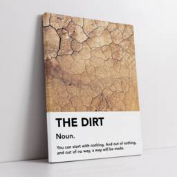 The Dirt Definition Quote Minimal Motivational Inspirational, Framed Canvas Wall Art Poster Print, Home Office & Room Decor, Gift Idea - thumbnail 2