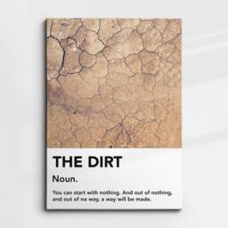 The Dirt Definition Quote Minimal Motivational Inspirational, Framed Canvas Wall Art Poster Print, Home Office & Room Decor, Gift Idea - thumbnail 3