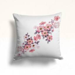 Pink Flower Bird Pillow Case/Housewarming Party Top/Flower Home Decoration Case/Cushion For Gift/Floral Summer Trend Cushion - thumbnail 2