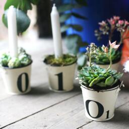Personalized Letter Bucket - Shabby Chic Metal Planter, Mother's Day Gift - thumbnail 3