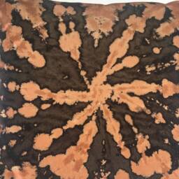 Tie Dye Circle Velvet Cushion - Cinnamon - thumbnail 3